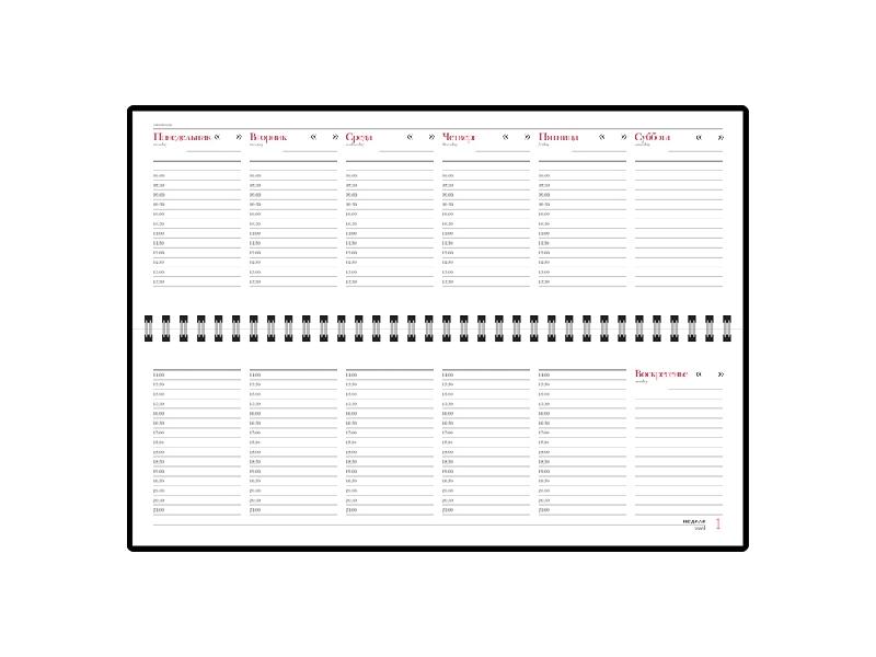 Планинг недатированный Бумвинил, черный