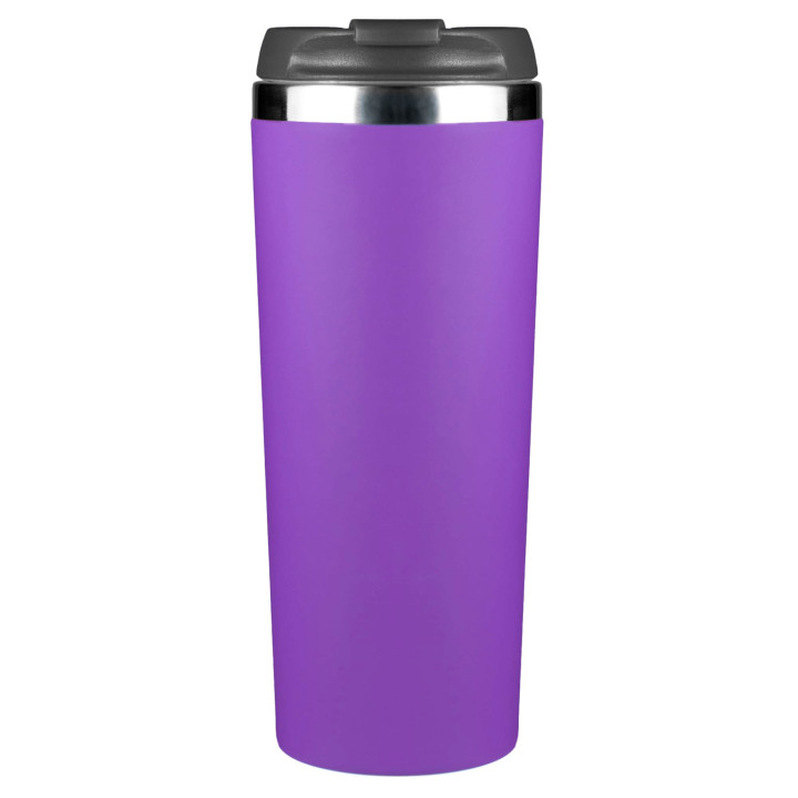 Термокружка KOMO SOFT 420мл. Фиолетовая с черной крышкой 6061.11