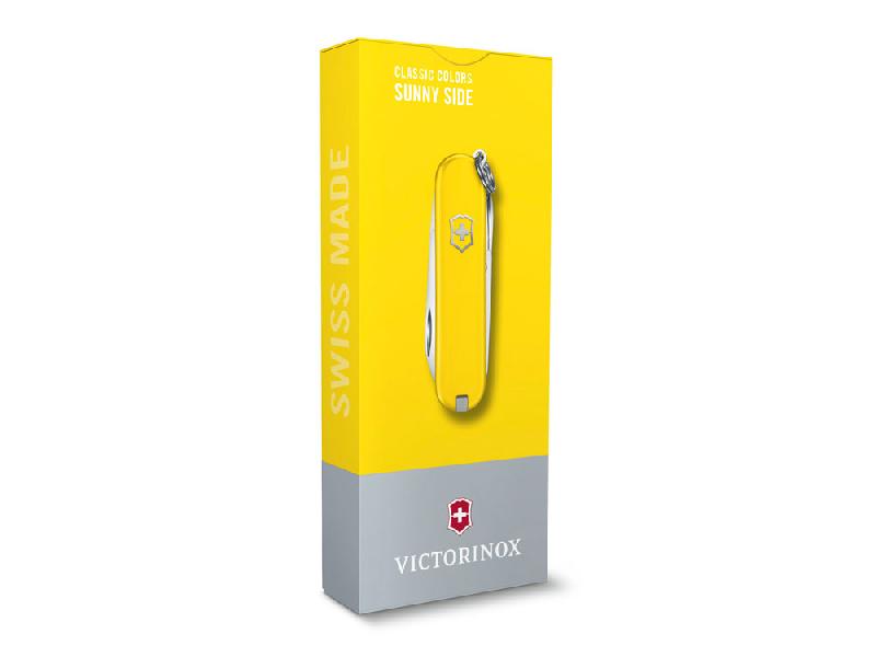 Нож-брелок VICTORINOX Classic SD Colors Sunny Side, 58 мм, 7 функций, жёлтый