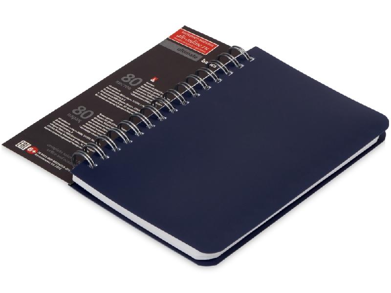 Бизнес - блокнот А6 (99 х 139 мм.) Офис-Лайн 80 л., синий