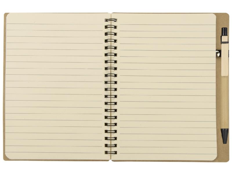 Блокнот Дейзи с ручкой, крафт/черный