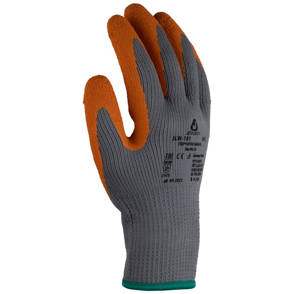 Перчатки демисезонные с латексным покрытием Jeta Safety JLW-101 Signal