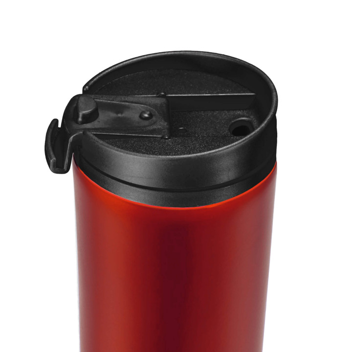 Термокружка CONFETTI 300мл. Красная металлик с черной крышкой 6020.03