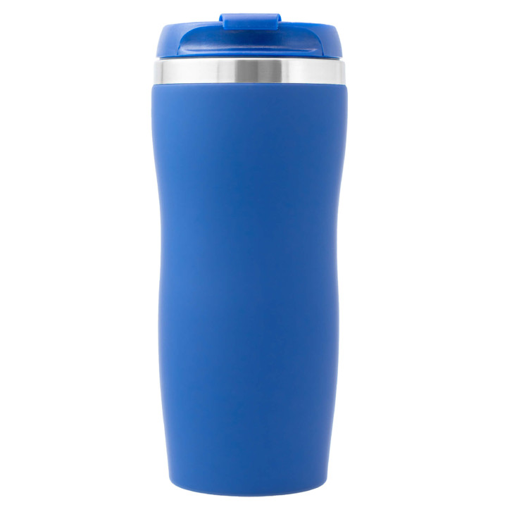 Термокружка SLIM SOFT COLOR 350мл. Синяя с синей крышкой 6030.01