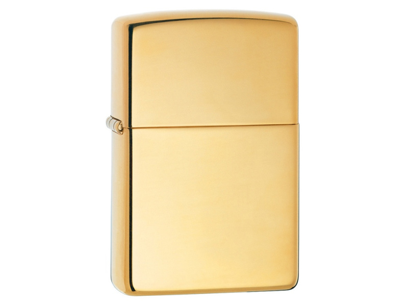 Зажигалка ZIPPO Classic с покрытием High Polish Brass, латунь/сталь, золотистая, 38x13x57 мм