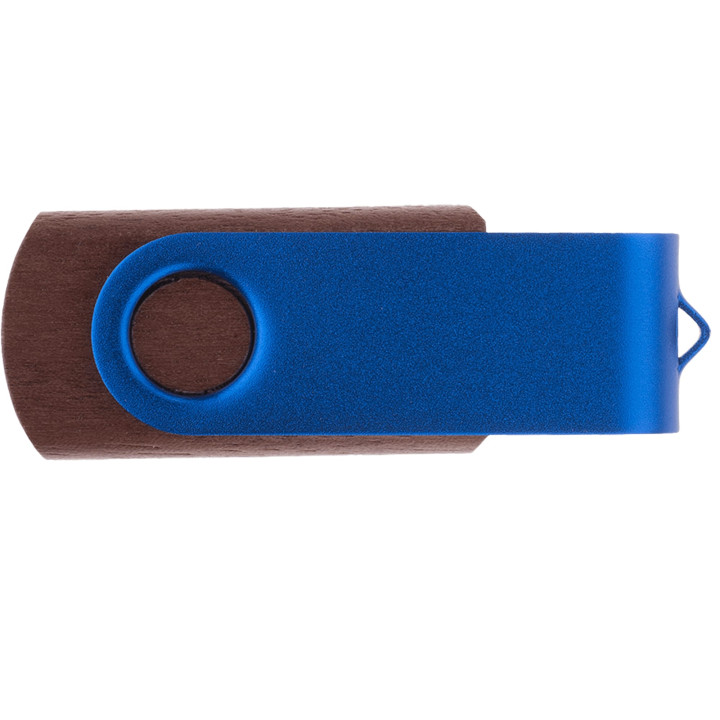Флешка TWIST WOOD COLOR Темное дерево с синим 4014.32.01.4ГБ