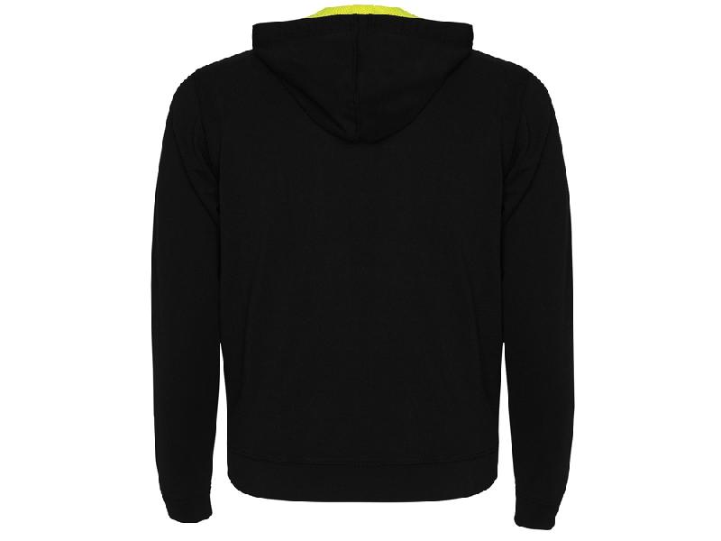 Толстовка на молнии Fuji, черный/неоновый желтый