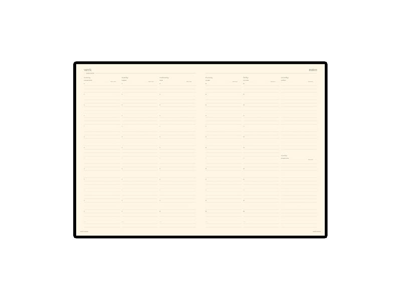 Еженедельник недатированный А4 Profy, коричневый