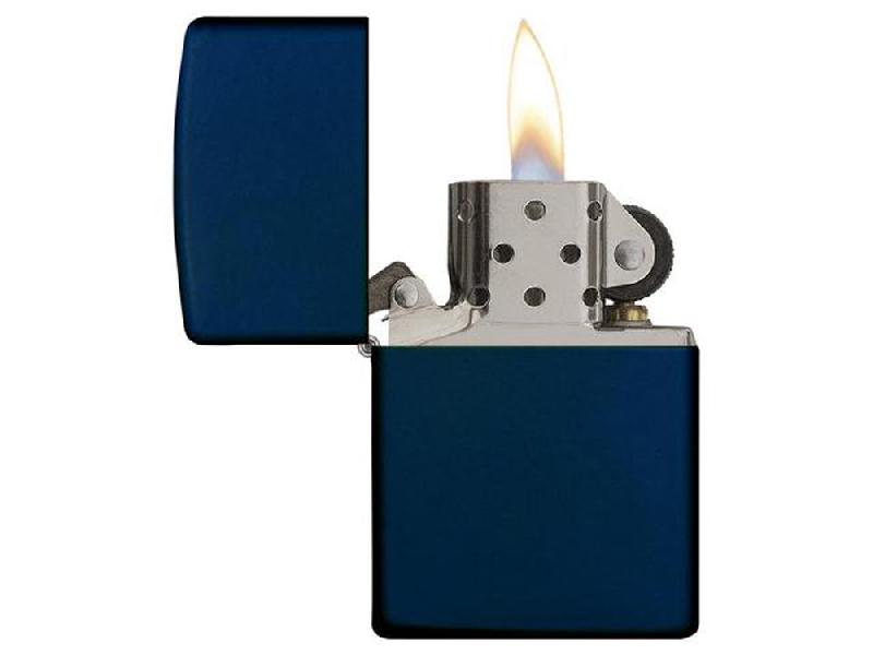 Зажигалка ZIPPO Classic с покрытием Navy Matte, латунь/сталь, синяя, матовая, 38x13x57 мм