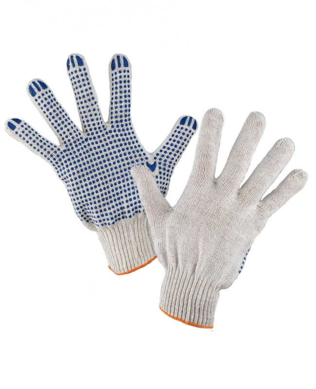Перчатки х/б Профи-Люкс ПВХ-Точка 7,5кл