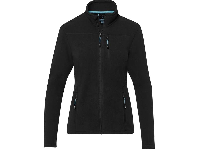 Женская флисовая куртка Amber на молнии из переработанных материалов по стандарту GRS, черный