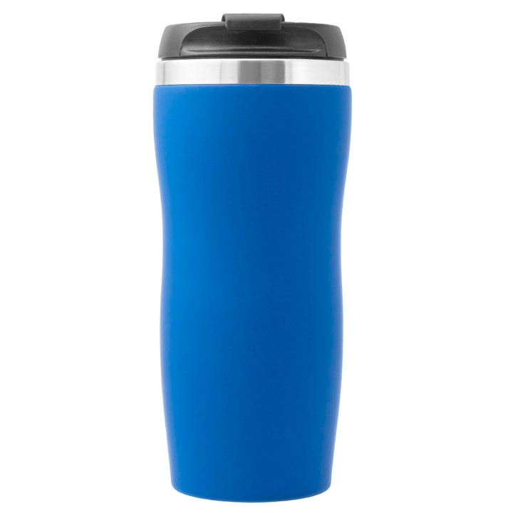 Термокружка SLIM SOFT 350мл. Синяя с черной крышкой 6031.01