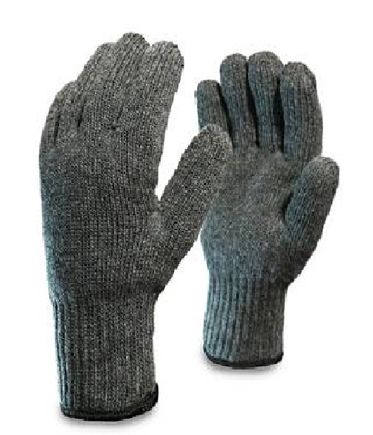 Перчатки шерстяные двойные (70% шерсть+30% акрил),  двойной оверлок