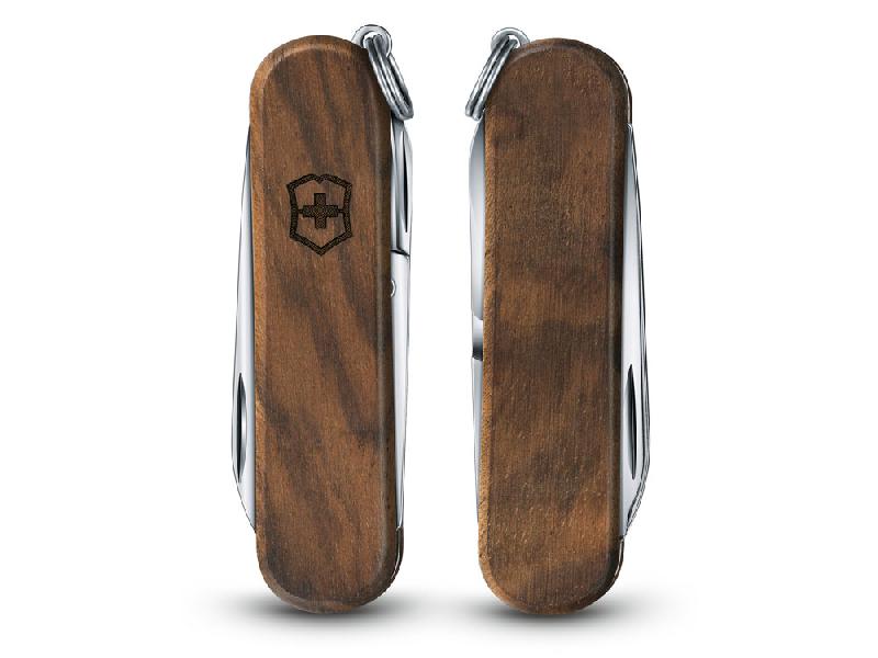 Нож-брелок VICTORINOX Classic SD, 58 мм, 5 функций, деревянная рукоять