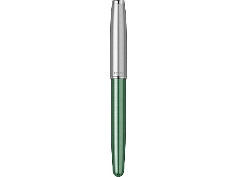 Ручка-роллер Parker Sonnet Essentials Green SB Steel CT, цвет чернил black, перо: F, в подарочной упаковке.