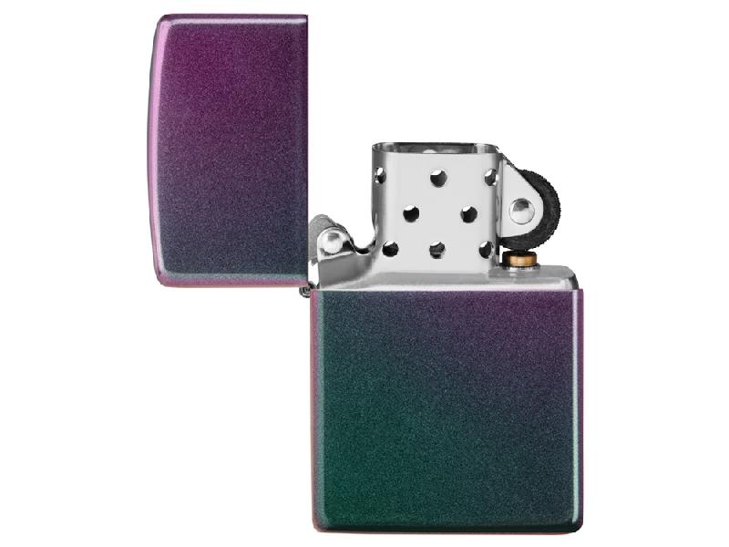 Зажигалка ZIPPO Classic с покрытием Iridescent, латунь/сталь, фиолетовая, матовая, 38x13x57 мм