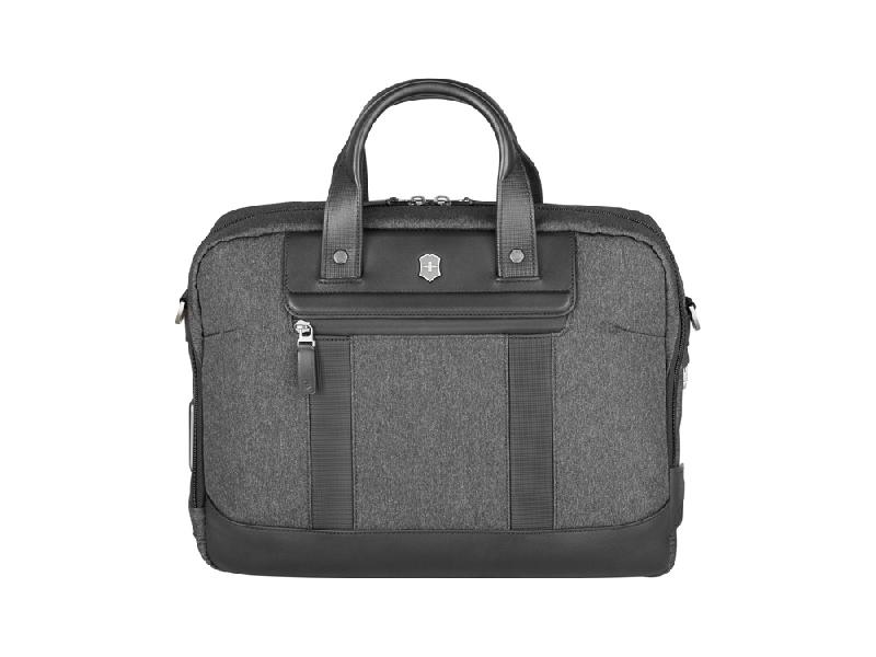 Портфель VICTORINOX Architecture Urban2 15 Briefcase 15'', серый, полиэстер/кожа, 42x13x31 см, 16 л