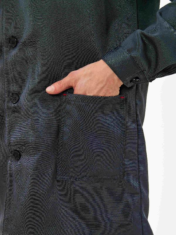 Халат мужской "Фаворит" серый/св.серым с красным КАНТОМ