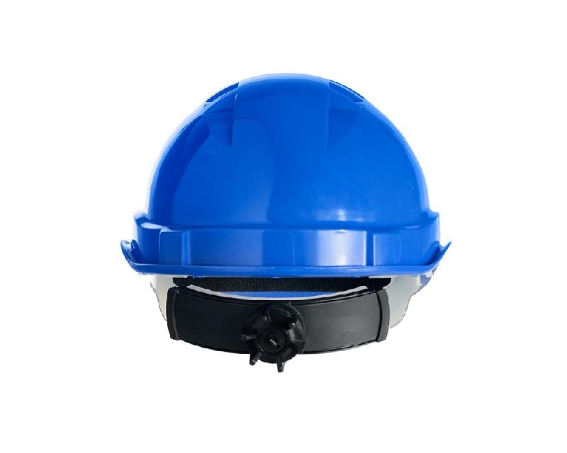 Каска защитная ЕЛАНПЛАСТ ЕВРОПА-ЛЮКС синяя (ленточное оголовье, храповый механизм)