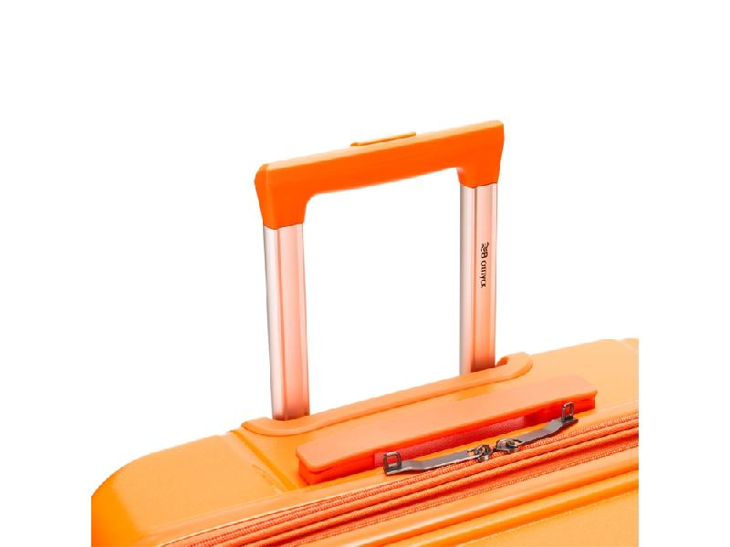 Чемодан TORBER В Отпуск, оранжевый, полипропилен, 45 х 28 х 68 см, 79 л