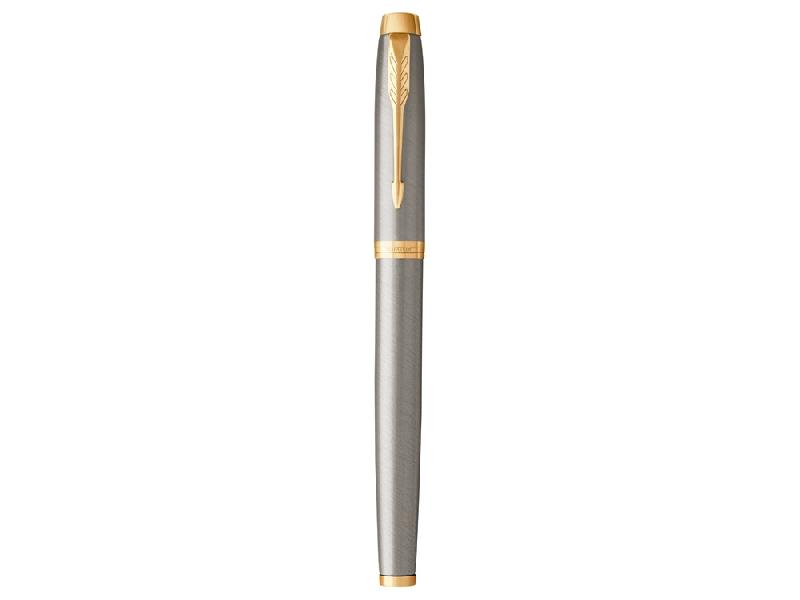 Ручка роллер Parker IM Core Brushed Metal GT, серебристый/золотистый