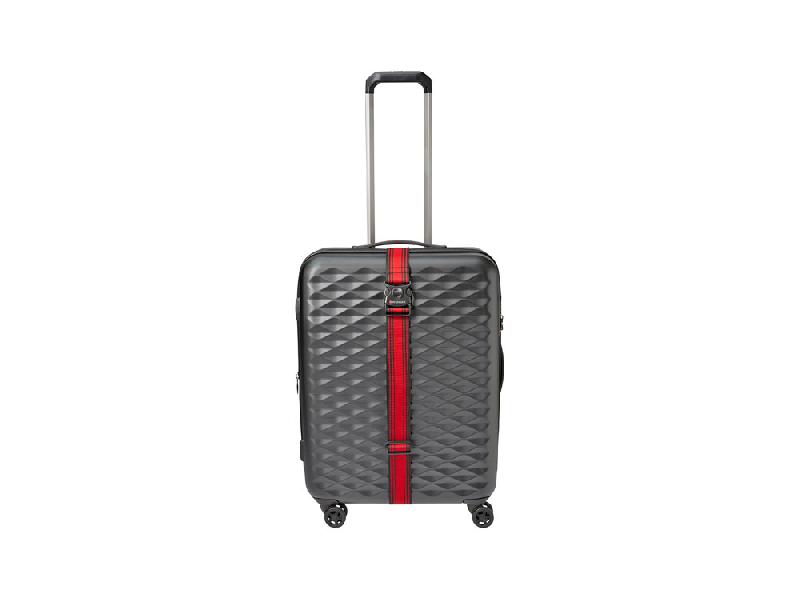 Ремень багажный WENGER, черный/красный, полиэстер, 101,5 x 1,4 x 5 см