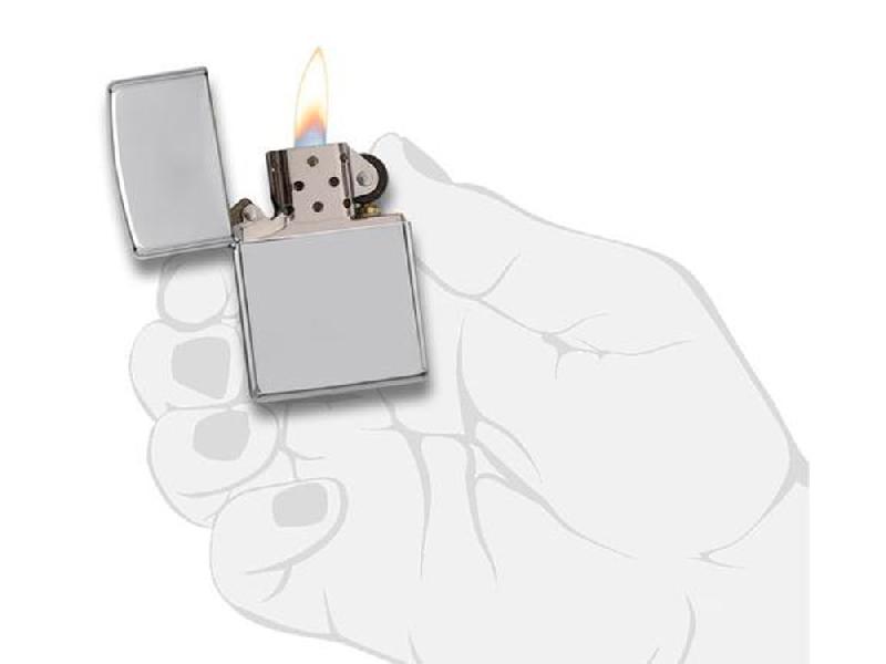 Зажигалка ZIPPO Armor™ c покрытием High Polish Chrome, латунь/сталь, серебристая, 38x13x57 мм