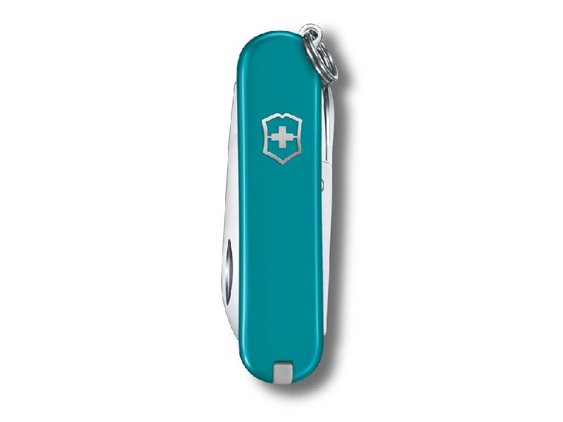 Нож-брелок VICTORINOX Classic SD Colors Mountain Lake, 58 мм, 7 функций, тёмно-бирюзовый