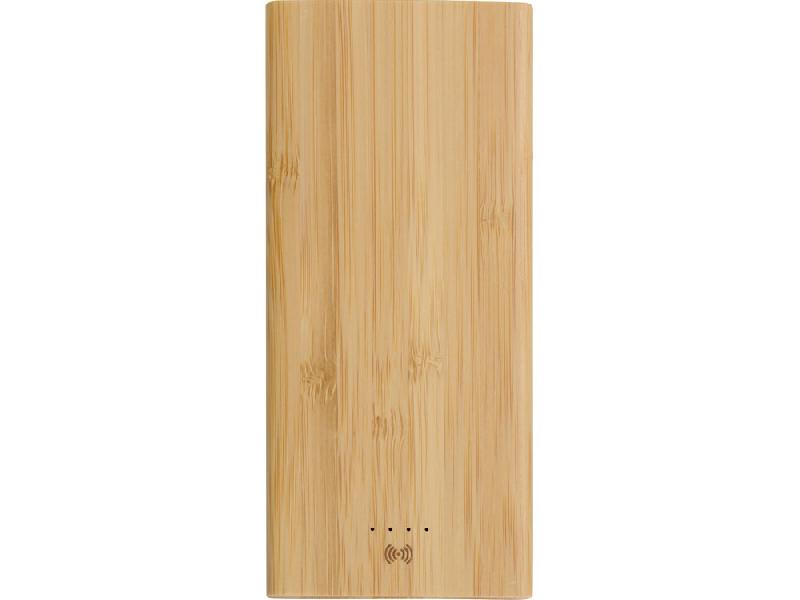 Внешний беспроводной аккумулятор из бамбука Bamboo Air, 10000 mAh