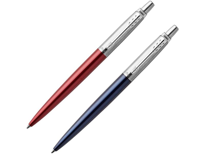 Набор из 2х ручек : Parker Jotter London Parker Jotter Essential, Kensington Red CT и Jotter Essential, Royal Blue CT, стержень: M