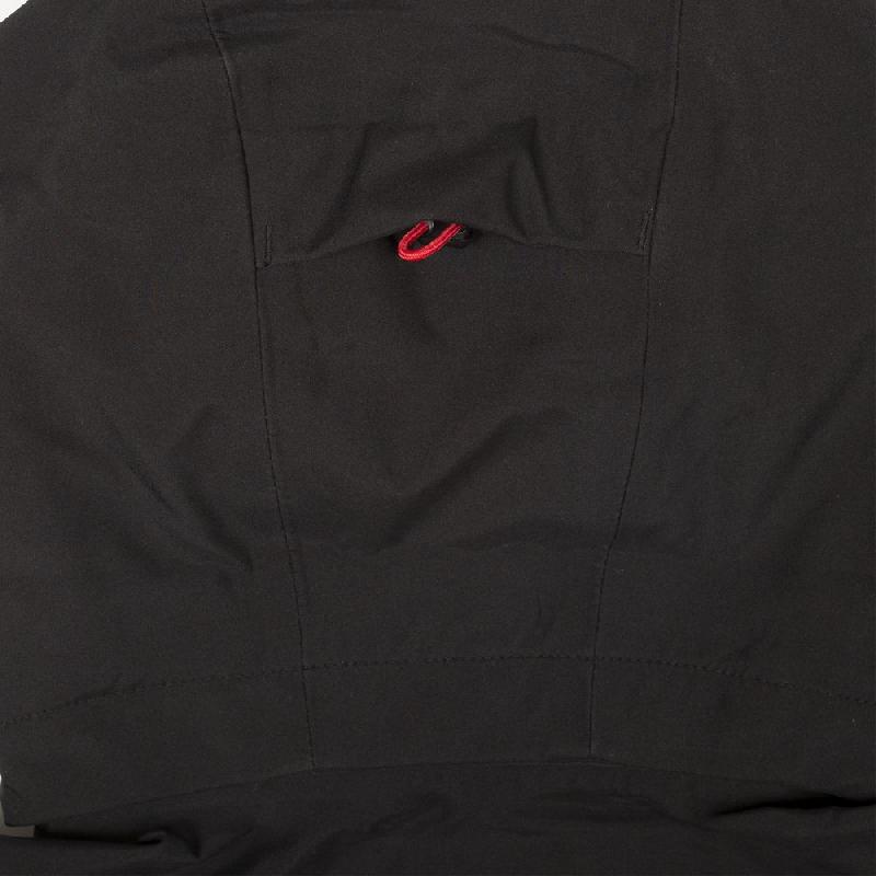 Куртка софтшелл мужская Patrol, черная с красным