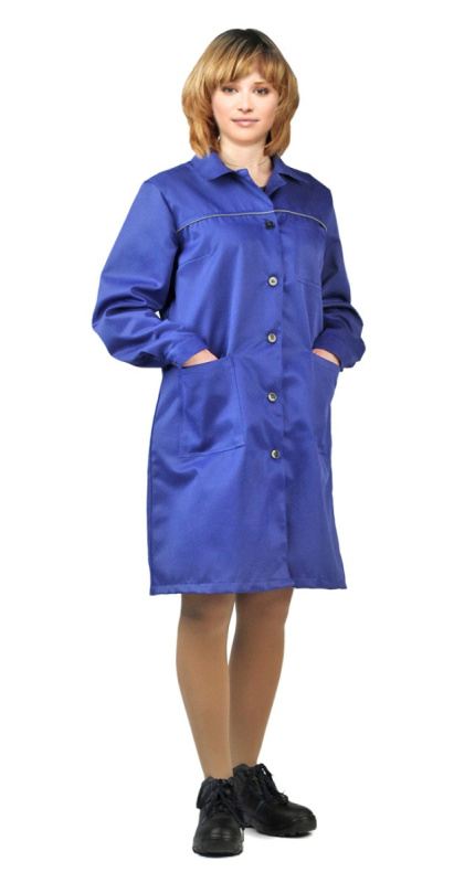 Халат женский "Валент" васильковый