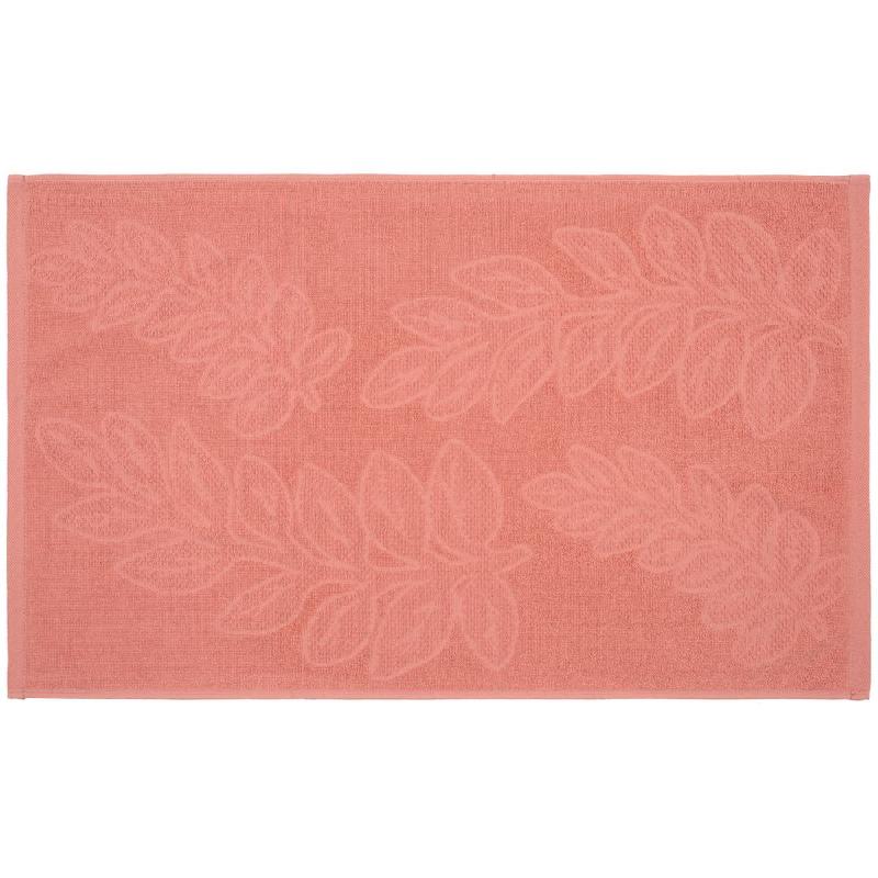Полотенце махровое «Флора», большое, оранжевое (персиковое эхо) 130x70 см