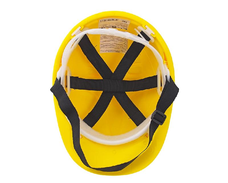 Каска защитная ЕЛАНПЛАСТ ЕВРОПА желтая (ленточное оголовье)