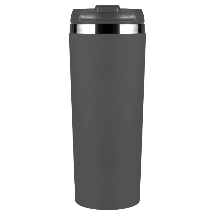 Термокружка KOMO SOFT COLOR 420мл. Черная с черной крышкой 6060.08