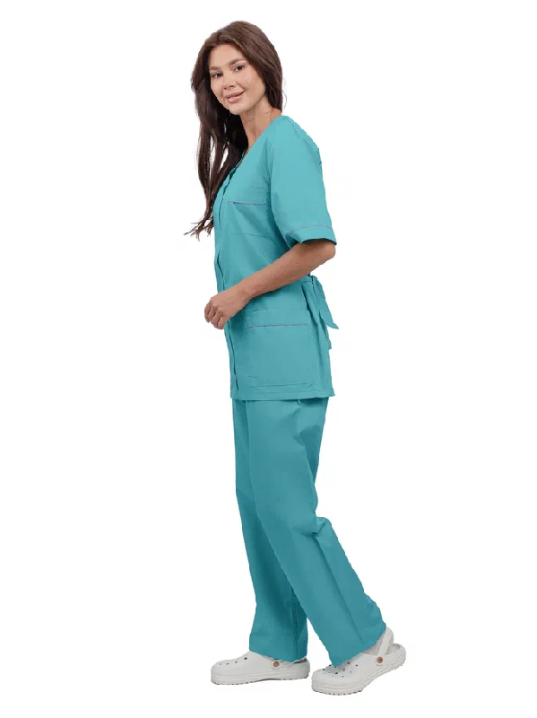 Костюм женский "Глория" бирюзовый с сиреневым