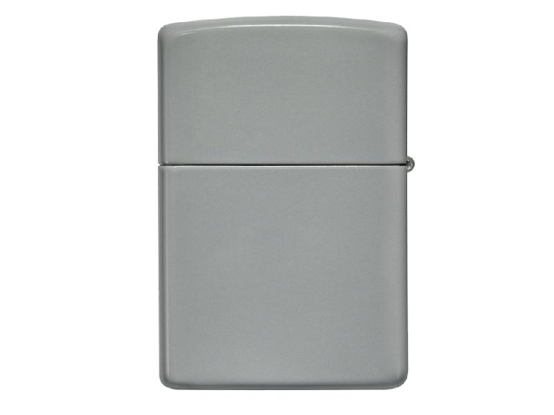 Зажигалка ZIPPO Classic с покрытием Flat Grey, латунь/сталь, серая, глянцевая, 38x13x57 мм