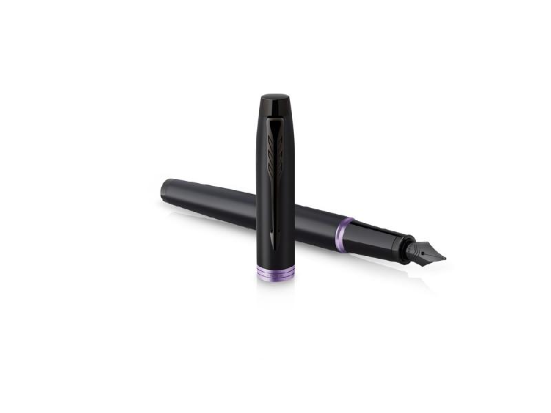 Перьевая ручка Parker IM Vibrant Rings Flame Amethyst Purple, стержень:F, цвет чернил: blue, в подарочной упаковке.