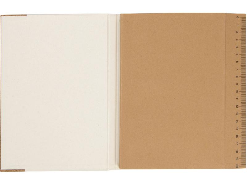 Блокнот из молочной бумаги и пробки A5 Milky, натуральный