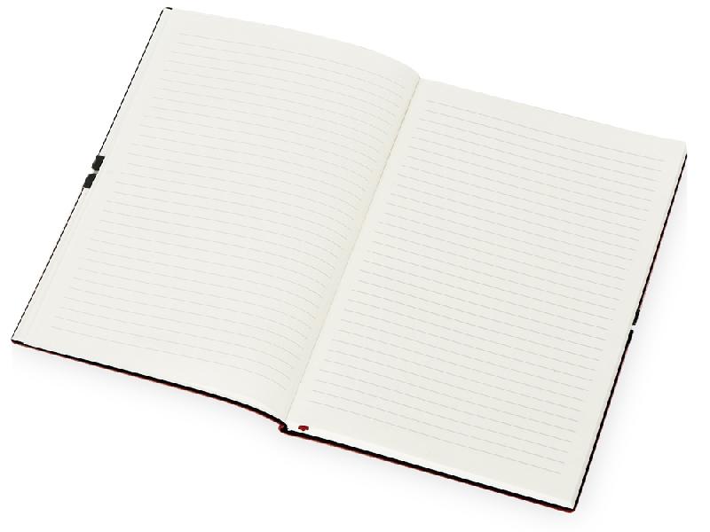 Блокнот Horizon с горизонтальной резинкой, гибкая обложка, 80 листов, красный