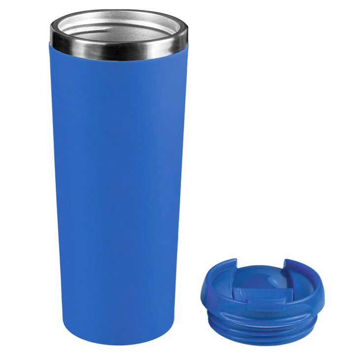 Термокружка KOMO SOFT COLOR 420мл. Синяя с синей крышкой 6060.01