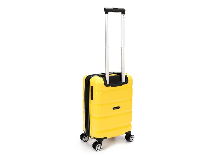 Чемодан TORBER В Отпуск, жёлтый, полипропилен, 33 х 22 х 53 см, 35 л