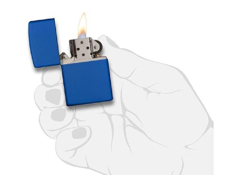 Зажигалка ZIPPO Classic с покрытием Royal Blue Matte, латунь/сталь, синяя, матовая, 38x13x57 мм