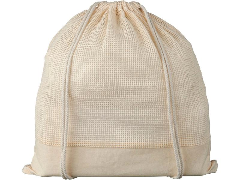 Рюкзак со шнурком из сетчатого хлопка Maine, natural