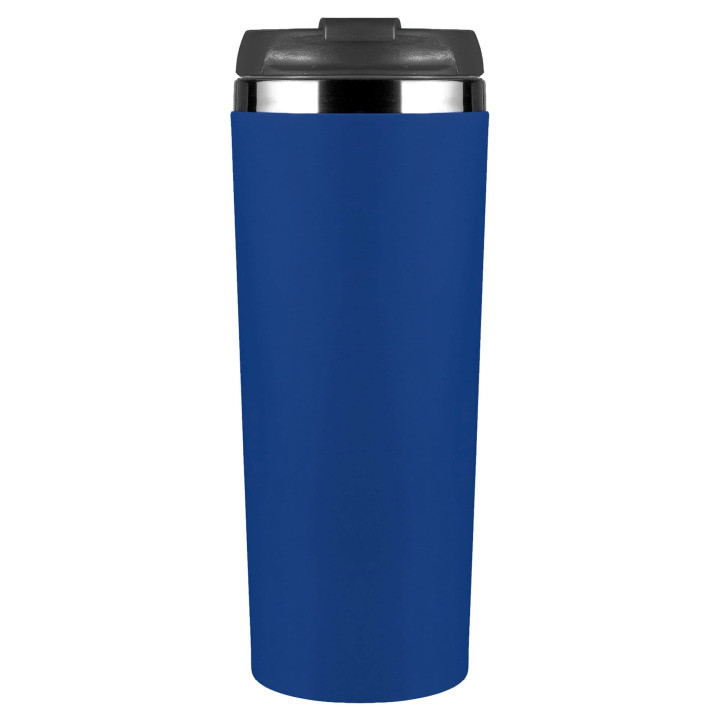 Термокружка KOMO SOFT 420мл. Темно-синяя с черной крышкой 6061.14