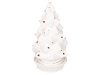 Подсвечник Новогодняя Ель (бисквит) с росписью игрушек платиной
