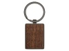 Брелок из темного металла и дерева Timber, черный/темно-коричневый