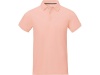 Calgary мужская футболка-поло с коротким рукавом, pale blush pink