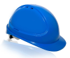 Каска защитная ЕЛАНПЛАСТ ФОРВАРД синяя (ленточное оголовье, храповый механизм)