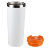 Термокружка KOMO WHITE 420мл. Белая с оранжевой крышкой 6062.05